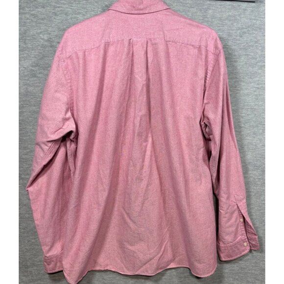 Ralph Lauren Classic Fit Mens Red Pink Button Down Shirt XL Flesh Pony - Picture 4 of 5